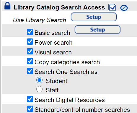 Search One Search as Student permission.